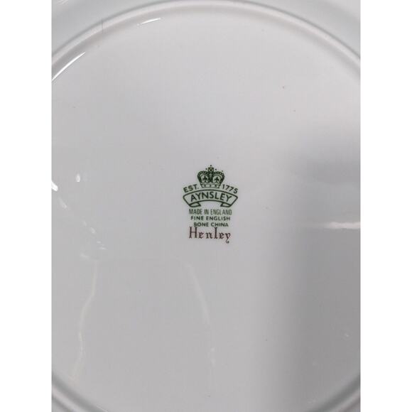 Aynsley Henley Breakfast Plate 8.25" Replacement Salad Dessert Green Backstamp - Picture 7 of 8